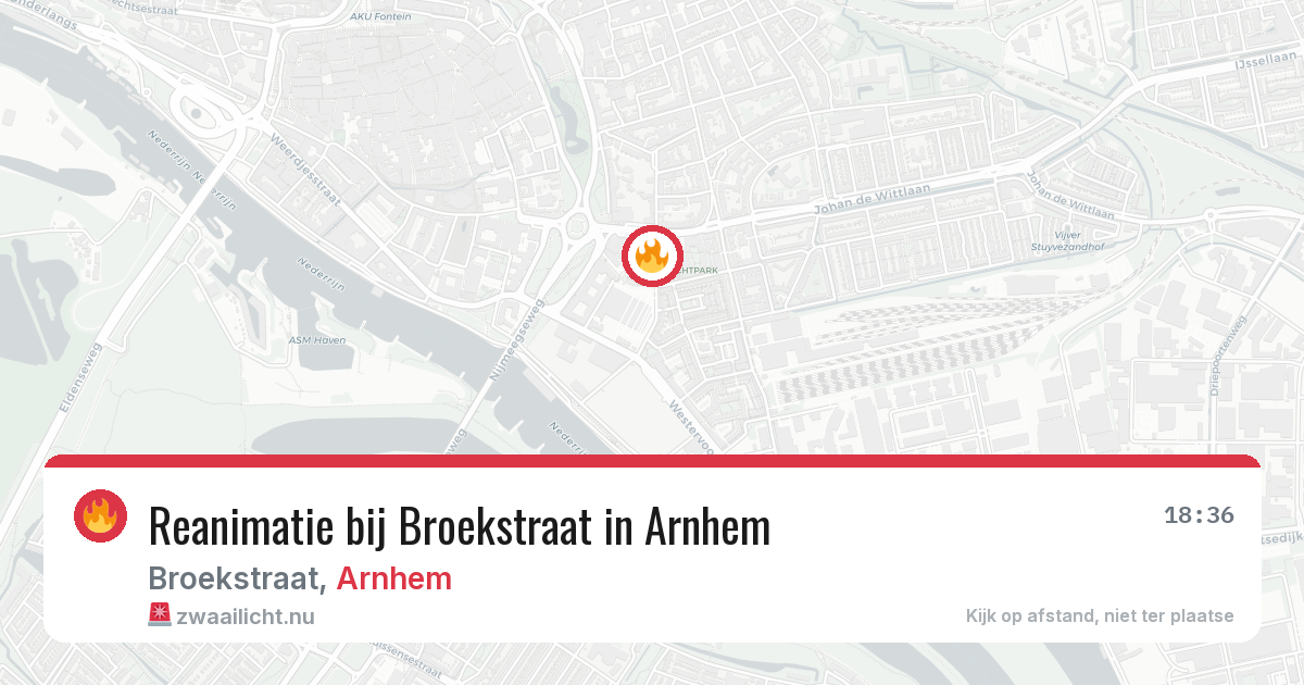 Reanimatie bij Broekstraat in Arnhem — 16 mrt 2026