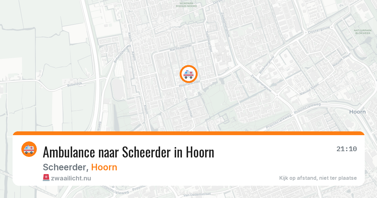 Ambulance naar Scheerder in Hoorn — 27 mrt 2026