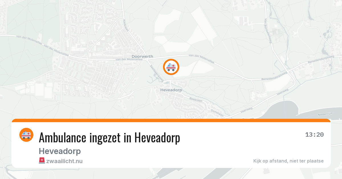 Ambulance ingezet in Heveadorp — 5 mrt 2026