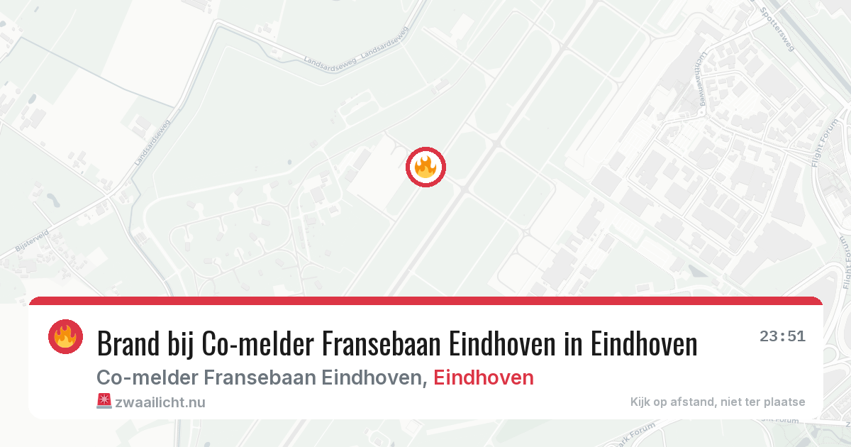 Brand bij Co-melder Fransebaan Eindhoven in Eindhoven — 14 mei 2026