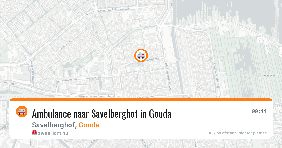 Ambulance naar Savelberghof in Gouda — 11 jul 2026
