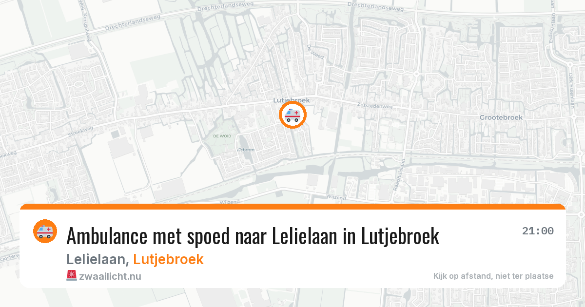 Ambulance met spoed naar Lelielaan in Lutjebroek — 22 jul 2026