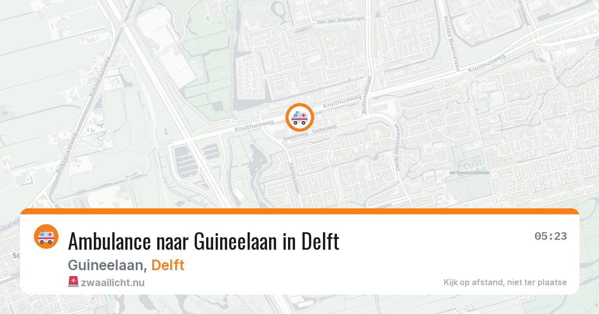 Ambulance naar Guineelaan in Delft — 21 jul 2026