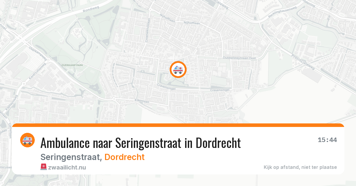 Ambulance naar Seringenstraat in Dordrecht — 2 jun 2026