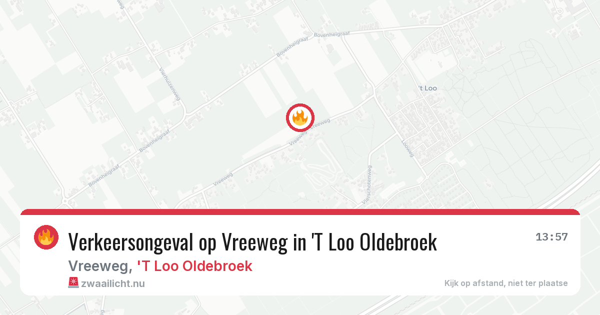 Verkeersongeval op Vreeweg in 'T Loo Oldebroek — 27 apr 2026