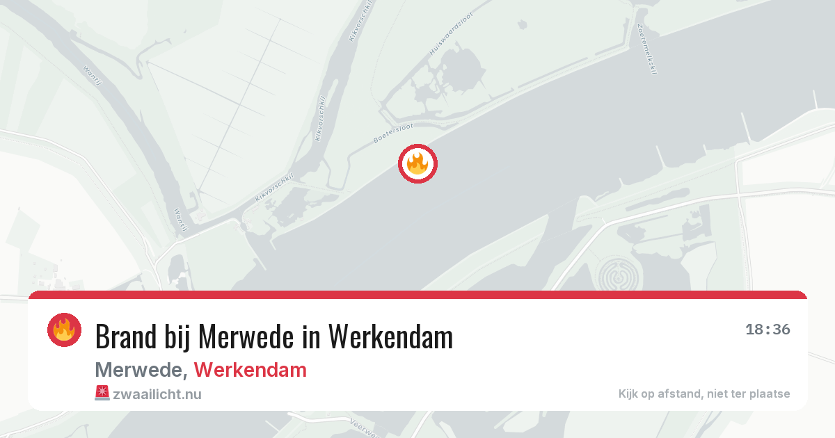 Brand bij Merwede in Werkendam — 25 jul 2026