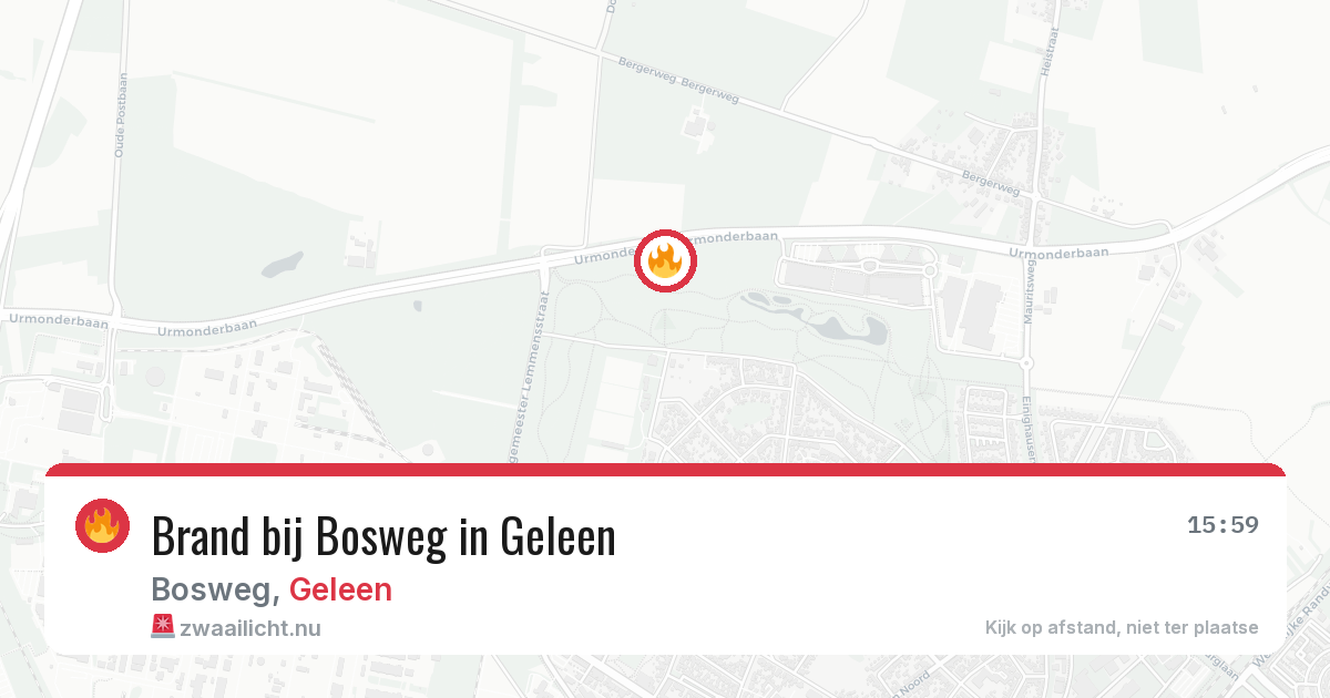 Brand bij Bosweg in Geleen — 25 jul 2026