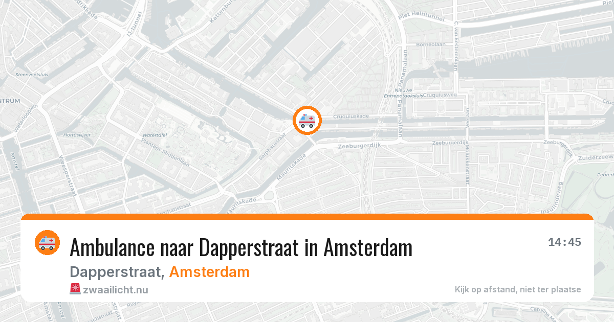 Ambulance naar Dapperstraat in Amsterdam — 19 mei 2026