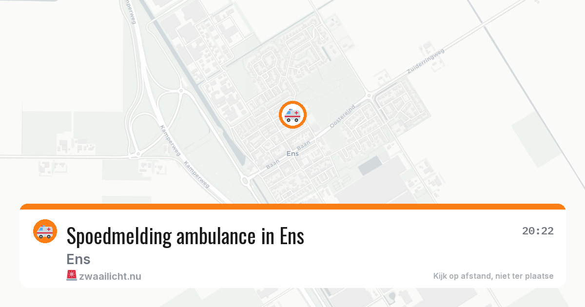 Spoedmelding ambulance in Ens — 19 jul 2026