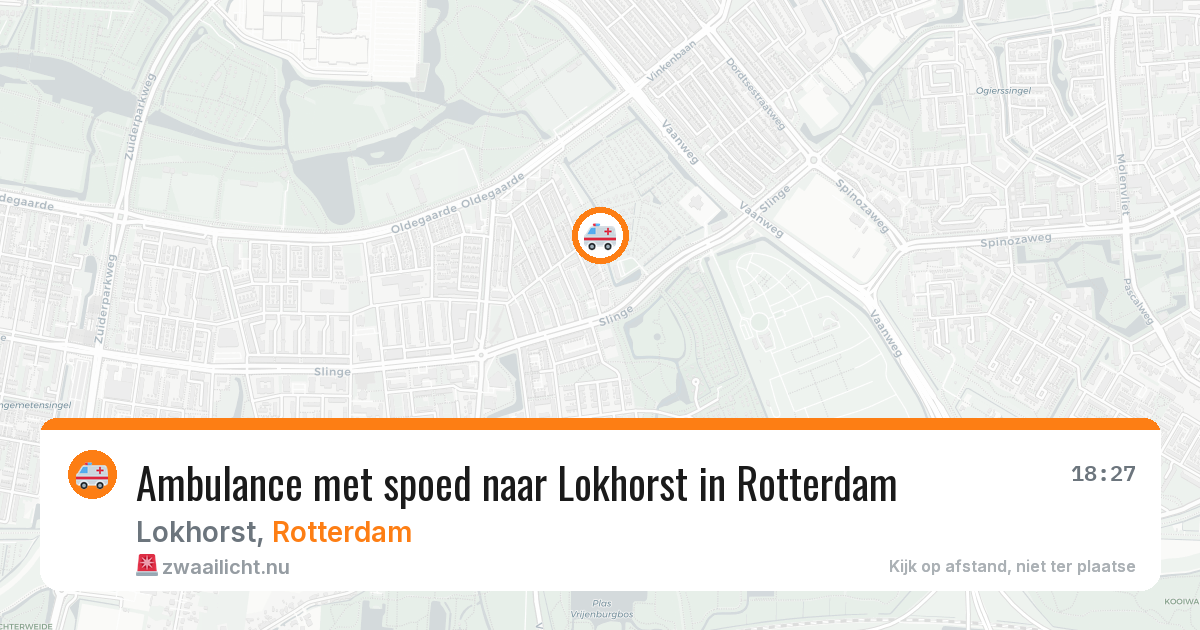 Ambulance met spoed naar Lokhorst in Rotterdam — 16 jul 2026
