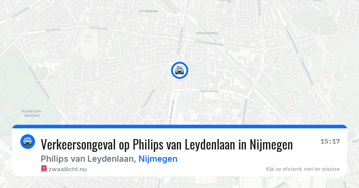 Verkeersongeval op Philips van Leydenlaan in Nijmegen — 10 feb 2026