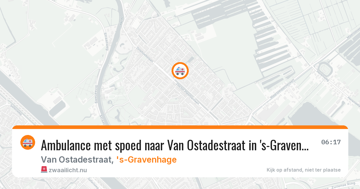 Ambulance met spoed naar Van Ostadestraat in 's-Gravenhage — 18 mrt 2026