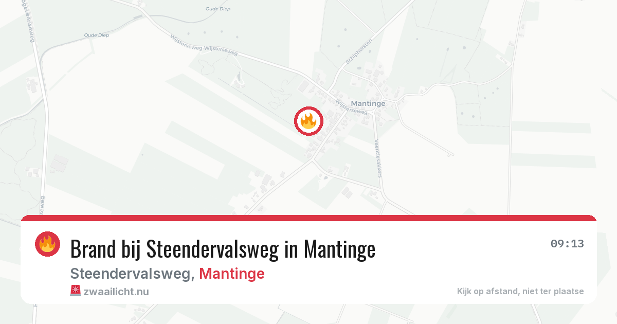 Brand bij Steendervalsweg in Mantinge — 1 mei 2026