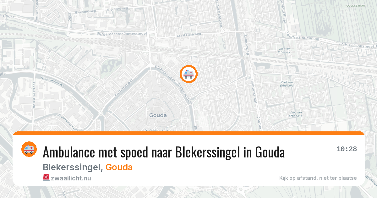 Ambulance met spoed naar Blekerssingel in Gouda — 13 jul 2026