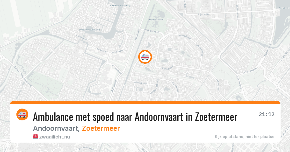 Ambulance met spoed naar Andoornvaart in Zoetermeer — 25 jan 2026