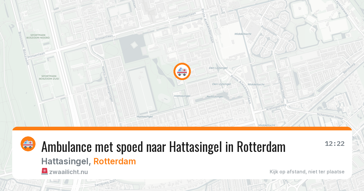 Ambulance met spoed naar Hattasingel in Rotterdam — 24 mei 2026