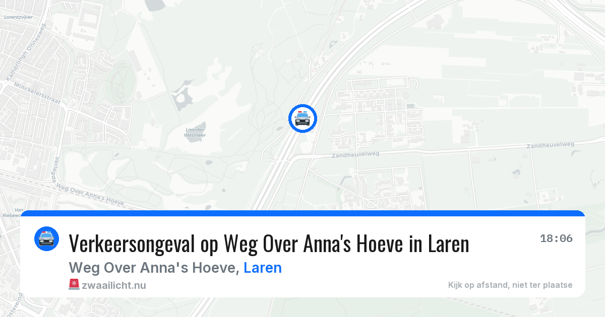Verkeersongeval op Weg Over Anna's Hoeve in Laren — 11 jul 2026