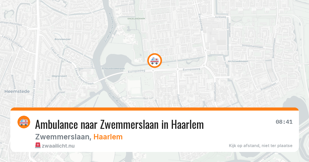 Ambulance naar Zwemmerslaan in Haarlem — 26 mei 2026