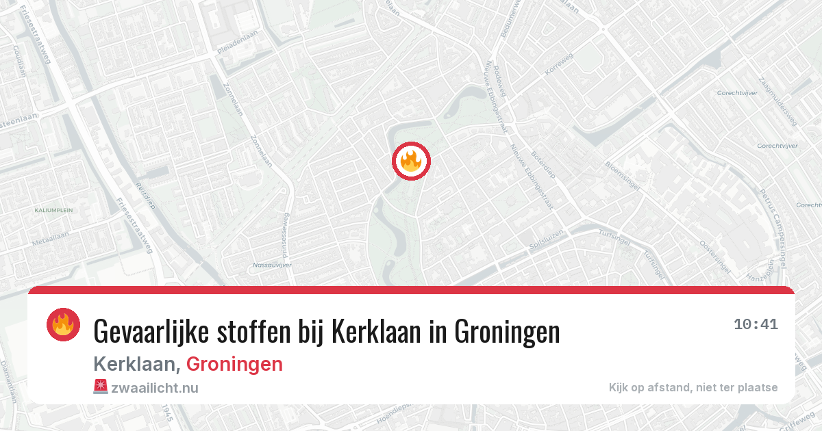 Gevaarlijke stoffen bij Kerklaan in Groningen — 13 jul 2026