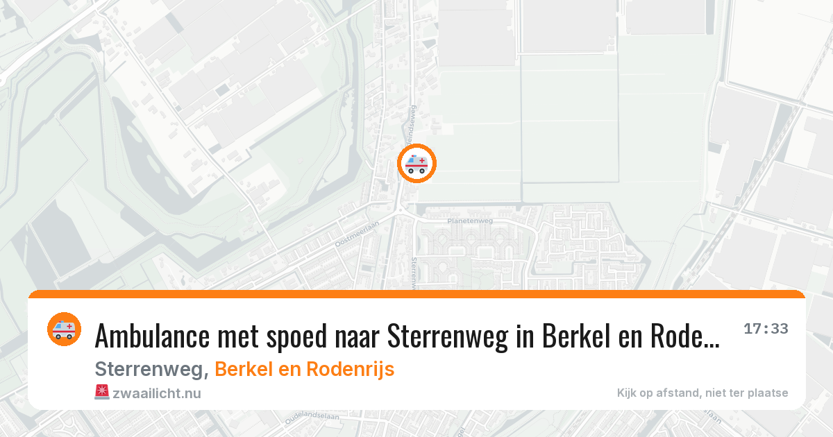 Ambulance met spoed naar Sterrenweg in Berkel en Rodenrijs — 17 jul 2026