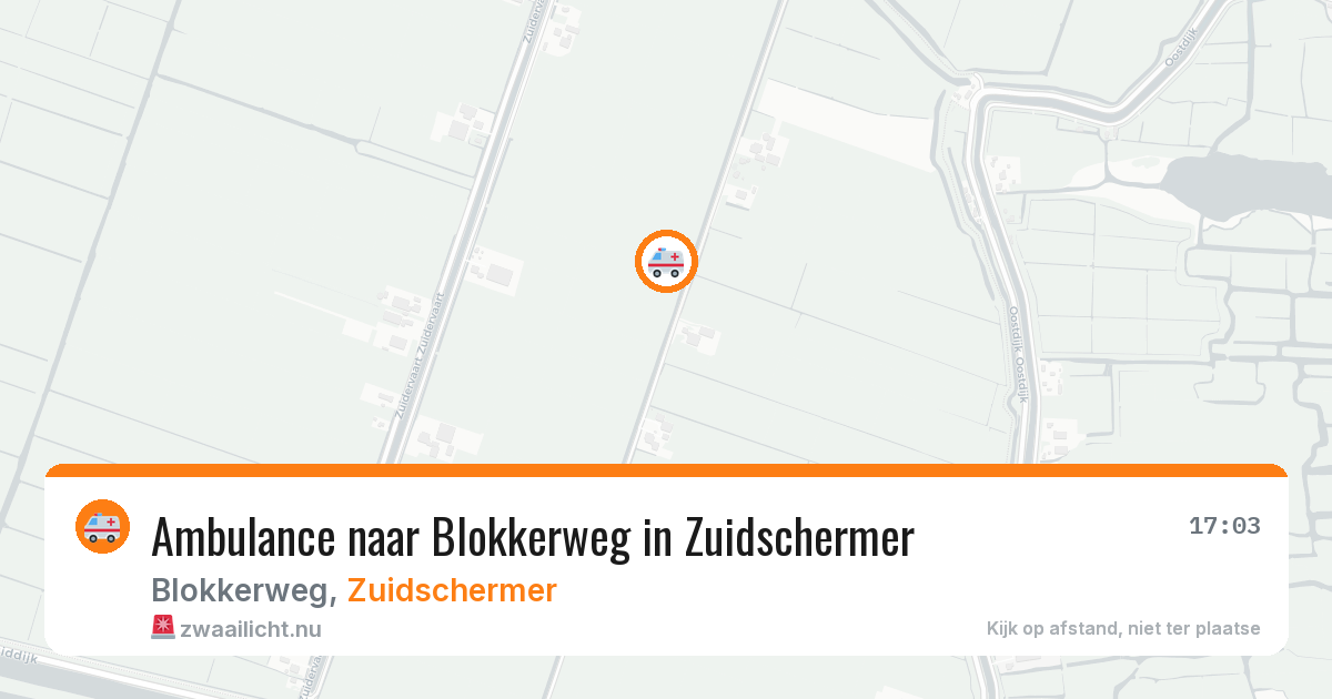 Ambulance naar Blokkerweg in Zuidschermer — 9 apr 2026