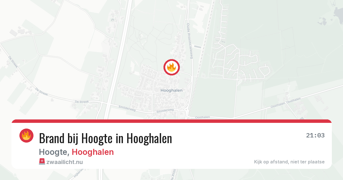 Brand bij Hoogte in Hooghalen — 20 jul 2026