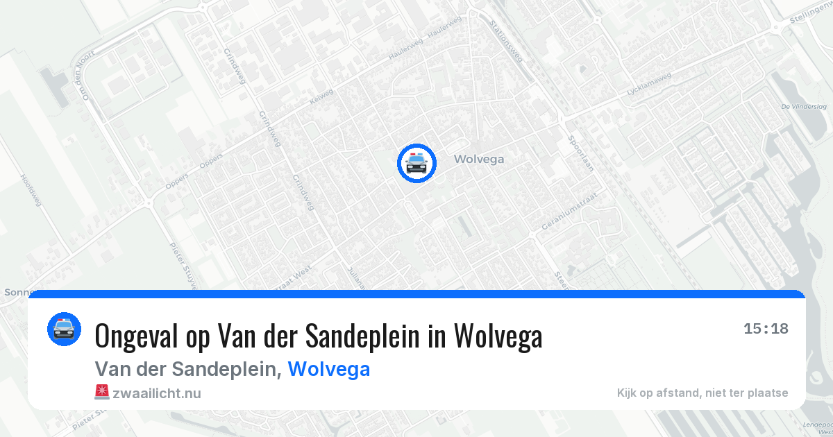 Ongeval op Van der Sandeplein in Wolvega — 24 apr 2026