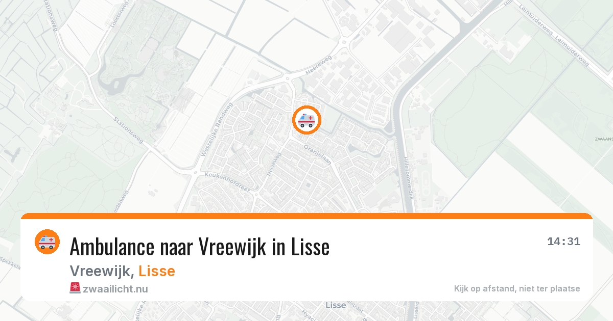 Ambulance naar Vreewijk in Lisse — 24 jul 2026