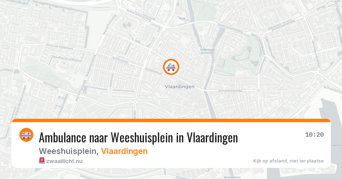 Ambulance naar Weeshuisplein in Vlaardingen — 23 jul 2026