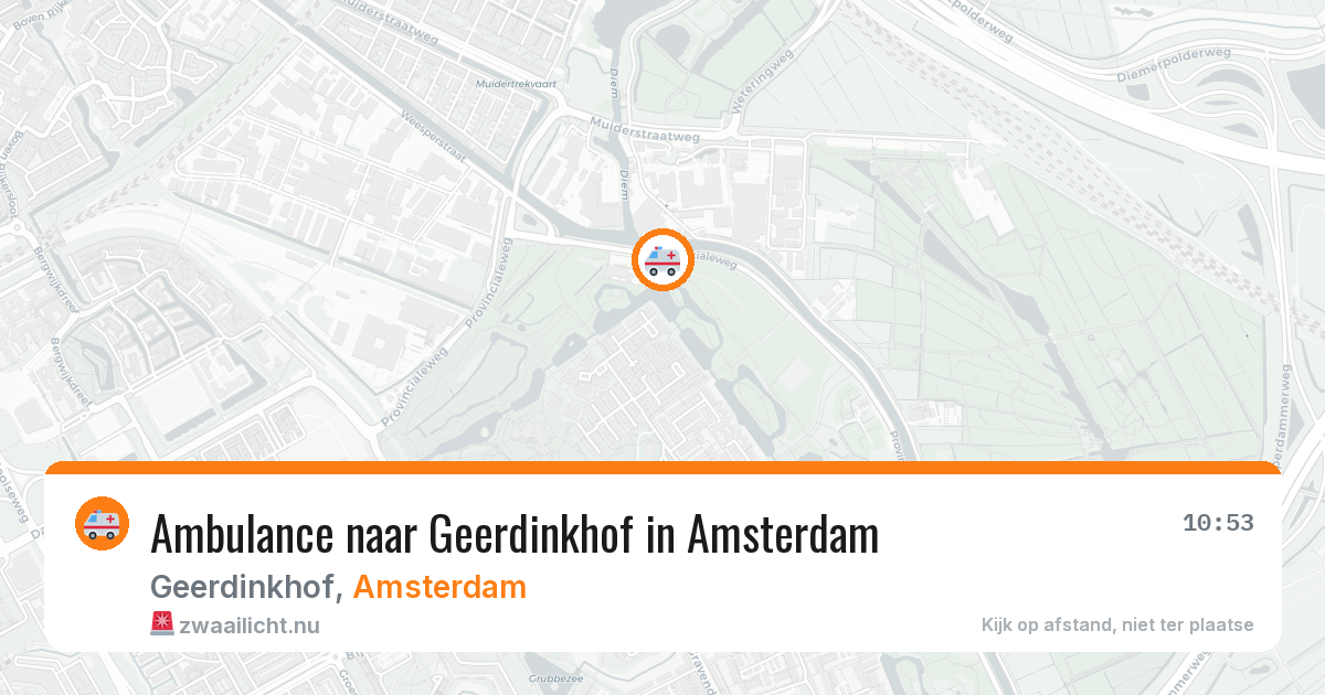 Ambulance naar Geerdinkhof in Amsterdam — 16 mei 2026