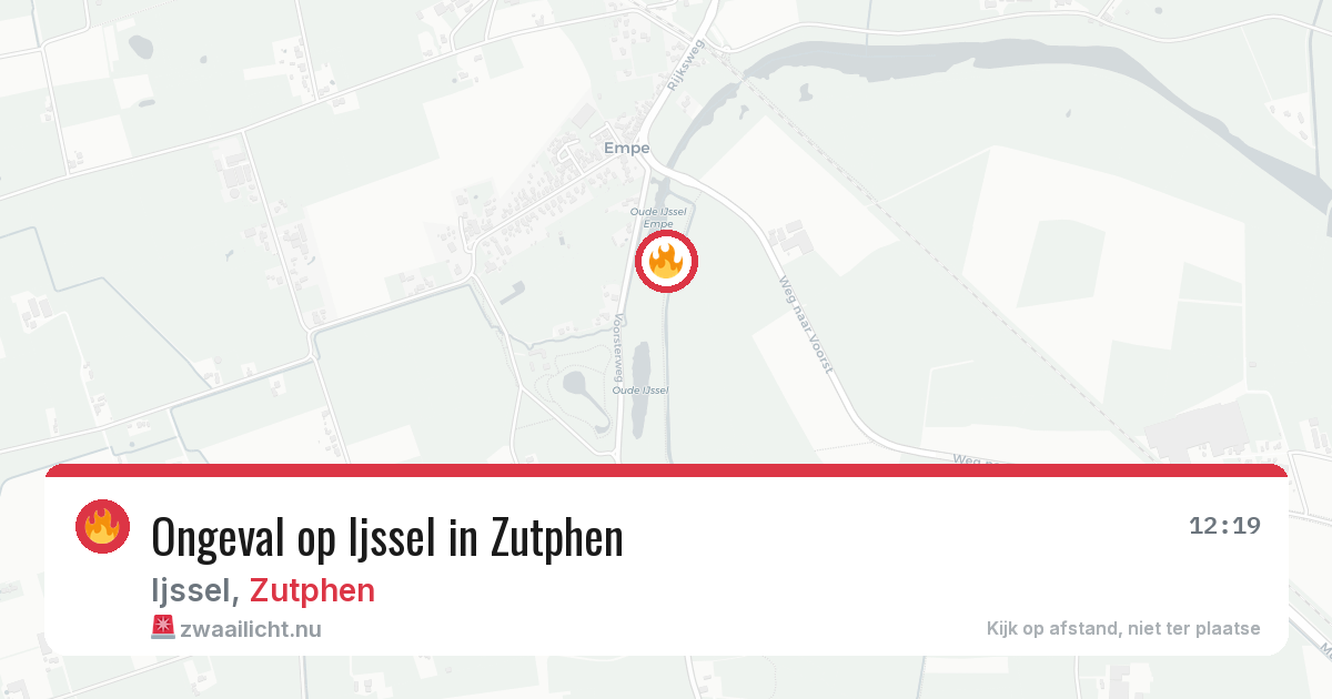 Ongeval op Ijssel in Zutphen — 17 jul 2026