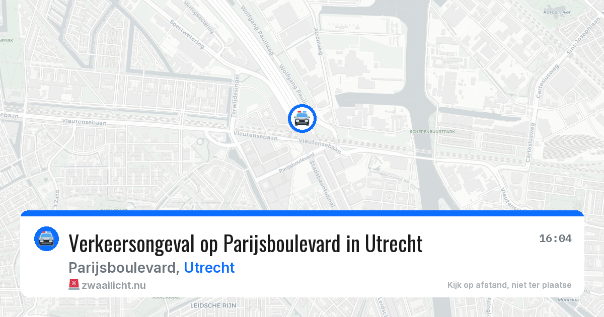 Verkeersongeval op Parijsboulevard in Utrecht — 22 mrt 2026