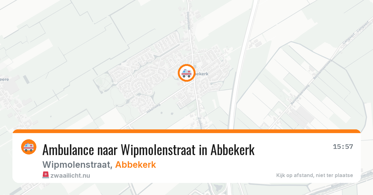 Ambulance naar Wipmolenstraat in Abbekerk — 14 jul 2026