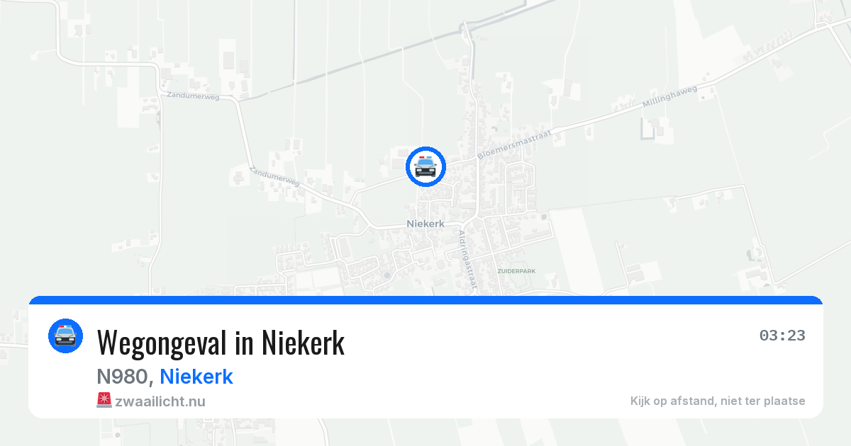 Wegongeval in Niekerk — 22 mrt 2026