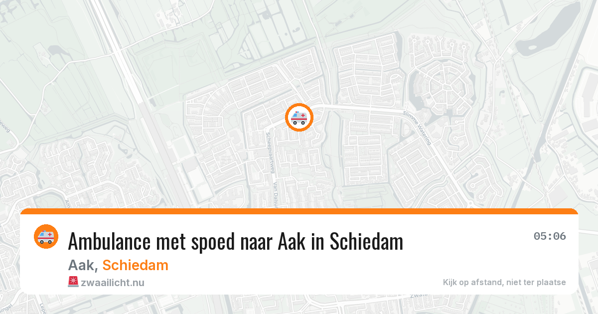 Ambulance met spoed naar Aak in Schiedam — 8 jun 2026