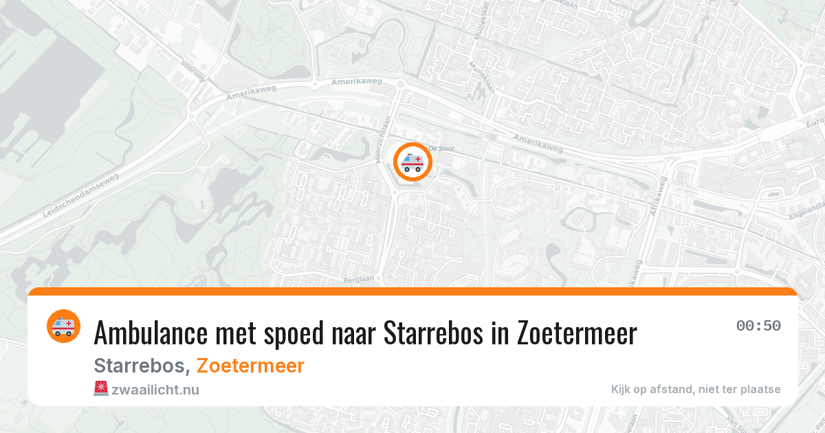 Ambulance met spoed naar Starrebos in Zoetermeer — 26 jul 2026