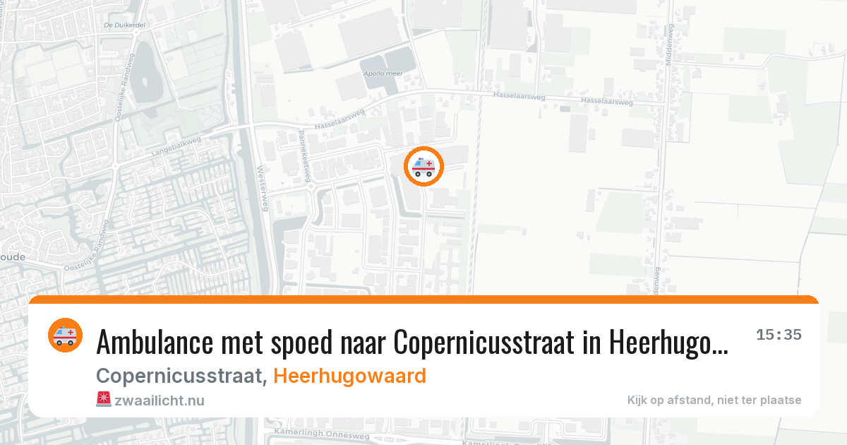 Ambulance met spoed naar Copernicusstraat in Heerhugowaard — 28 feb 2026