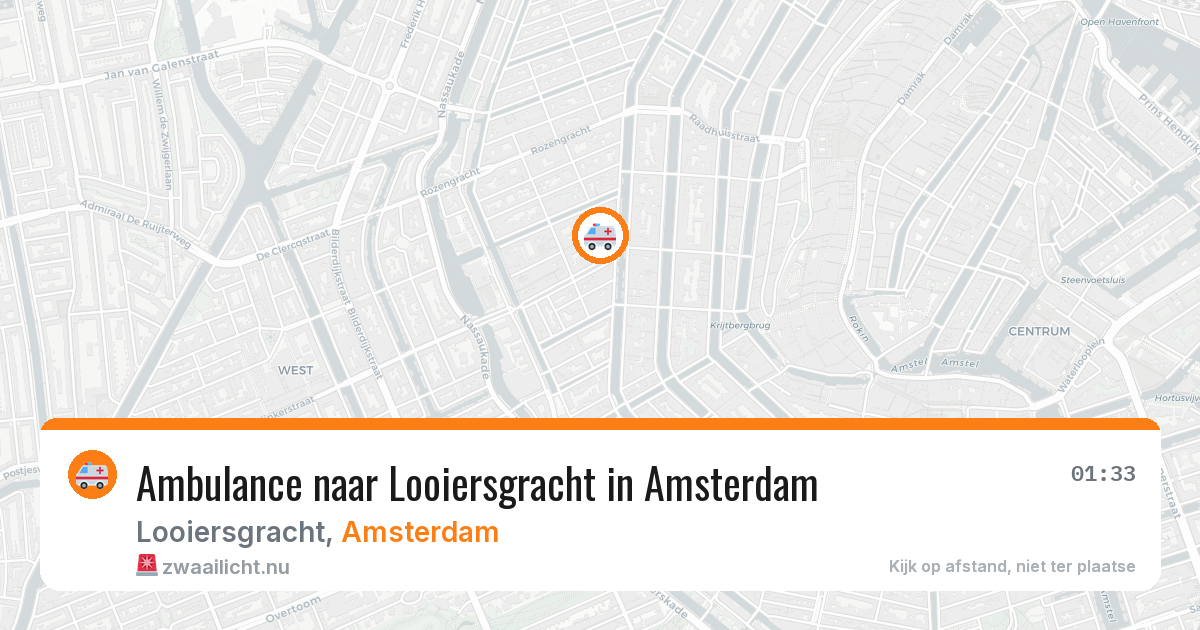 Ambulance naar Looiersgracht in Amsterdam — 24 jul 2026