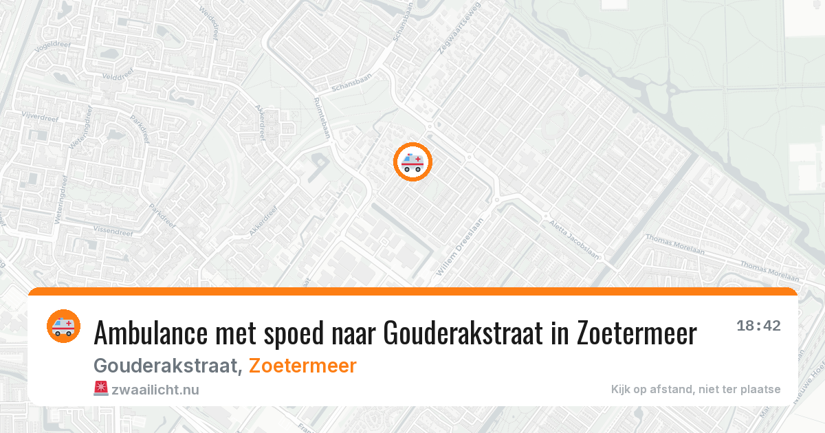 Ambulance met spoed naar Gouderakstraat in Zoetermeer — 15 jul 2026