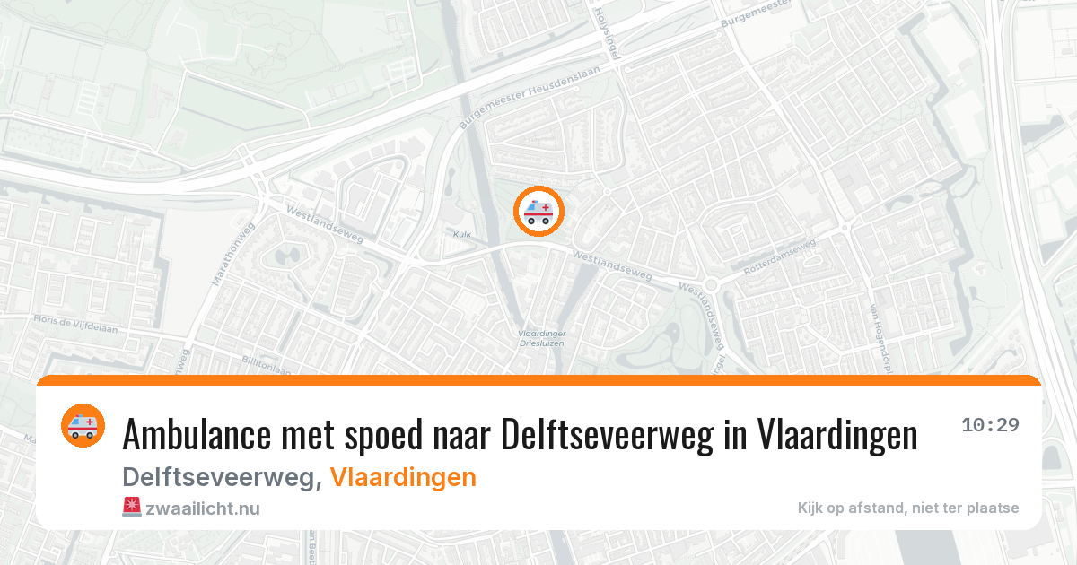 Ambulance met spoed naar Delftseveerweg in Vlaardingen — 8 jun 2026