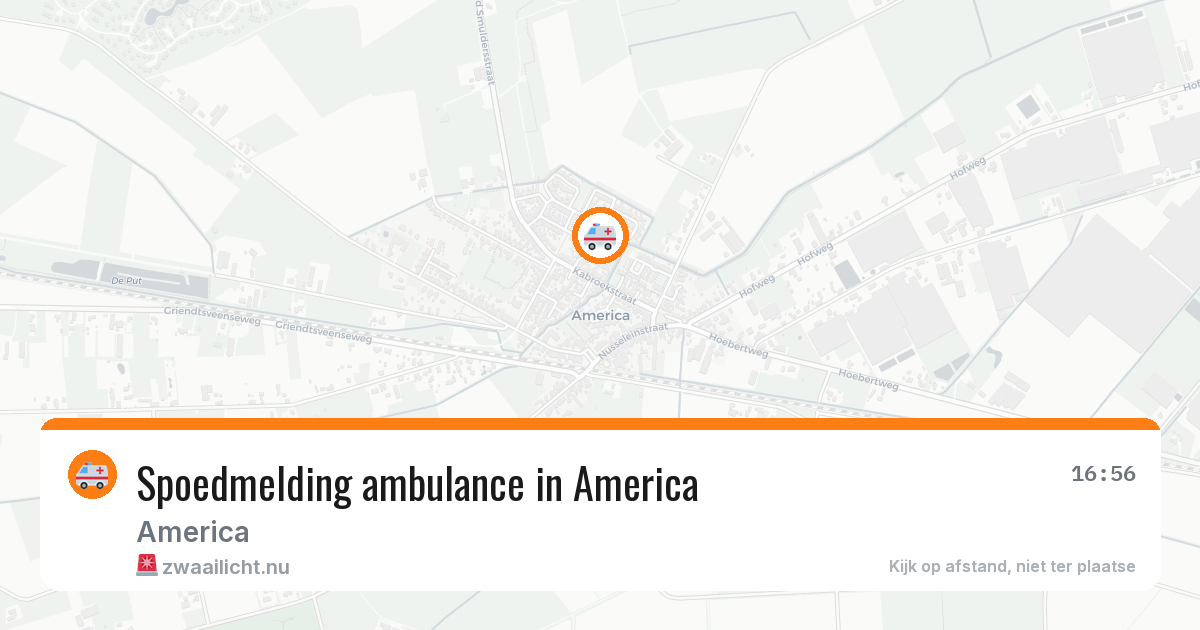 Spoedmelding ambulance in America — 20 apr 2026