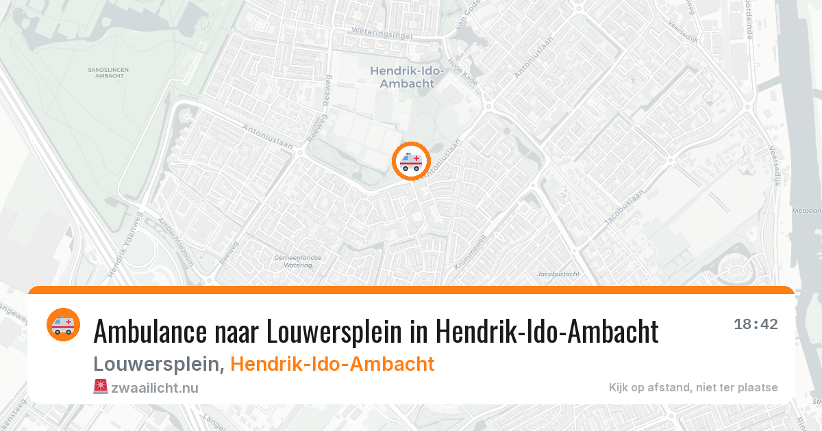 Ambulance naar Louwersplein in Hendrik-Ido-Ambacht — 20 mei 2026
