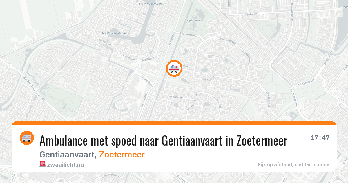 Ambulance met spoed naar Gentiaanvaart in Zoetermeer — 23 jan 2026