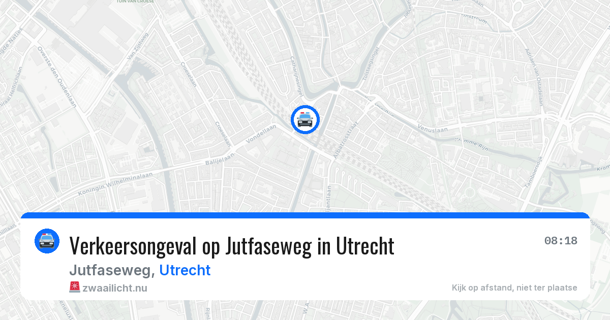 Verkeersongeval op Jutfaseweg in Utrecht — 31 mrt 2026