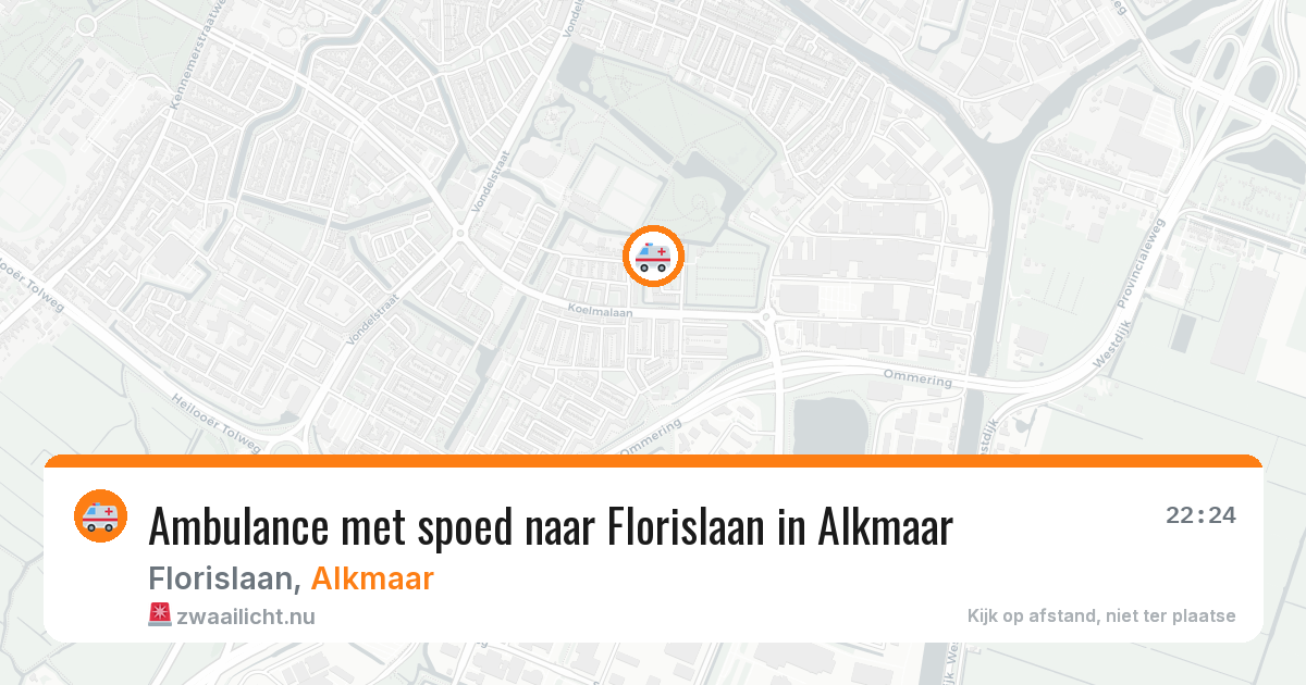 Ambulance met spoed naar Florislaan in Alkmaar — 12 jul 2026