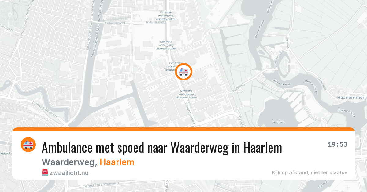 Ambulance met spoed naar Waarderweg in Haarlem — 20 jul 2026