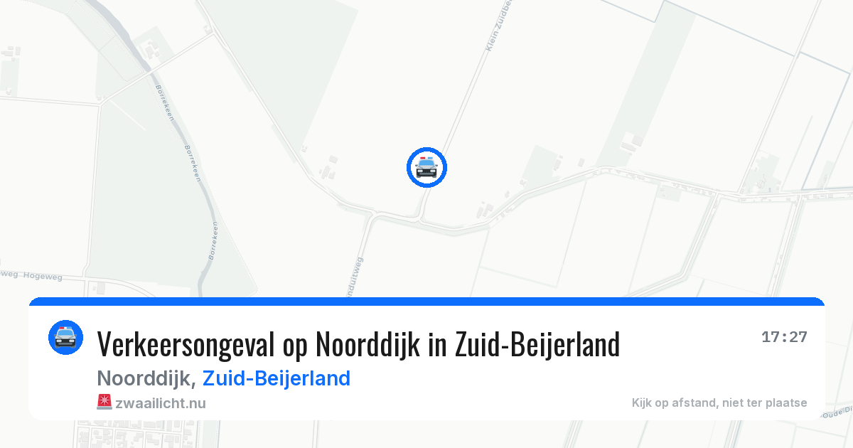Verkeersongeval op Noorddijk in Zuid-Beijerland — 21 jul 2026