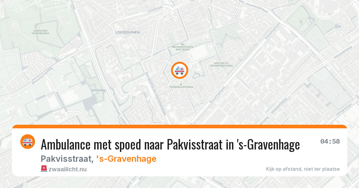 Ambulance met spoed naar Pakvisstraat in 's-Gravenhage — 14 jul 2026