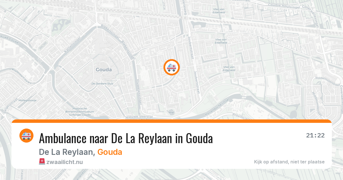 Ambulance naar De La Reylaan in Gouda — 24 mrt 2026
