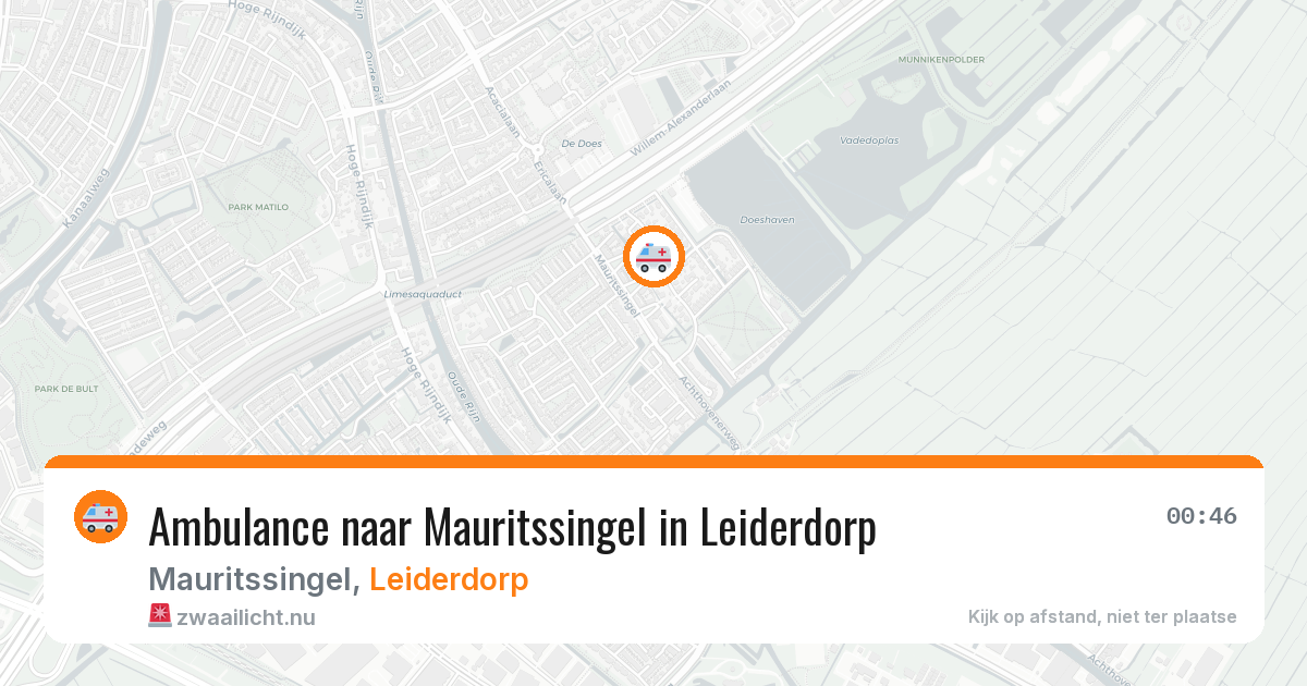 Ambulance naar Mauritssingel in Leiderdorp — 20 jul 2026